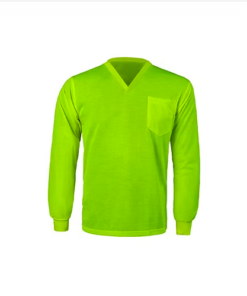 TLBE135 - V-Neck Long Sleeve Birdseye T-shirt