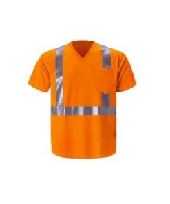 TSBE103C-2 - V-neck High Viz Short Sleeve Birdseye T-shirt