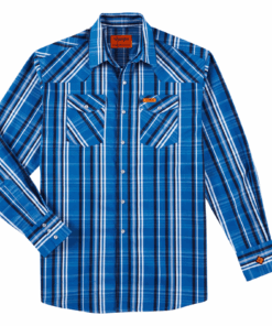 112319161 - Wrangler® FR Western Snap Shirt - Indigo Blue
