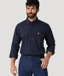 112319170 - Wrangler® FR Vented Work Shirt - Navy