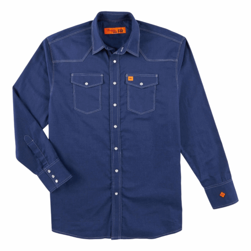 112319172 - Wrangler® FR 20X Snap Fashion Shirt - Ombre Blue - Image 2
