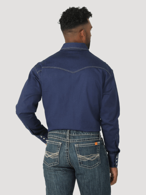 112319172 - Wrangler® FR 20X Snap Fashion Shirt - Ombre Blue - Image 3