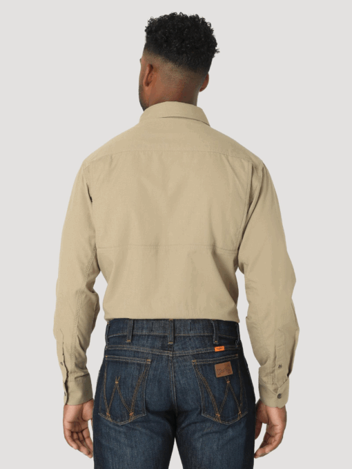 112319239 - Wrangler® FR Vented Work Shirt - Khaki - Image 3