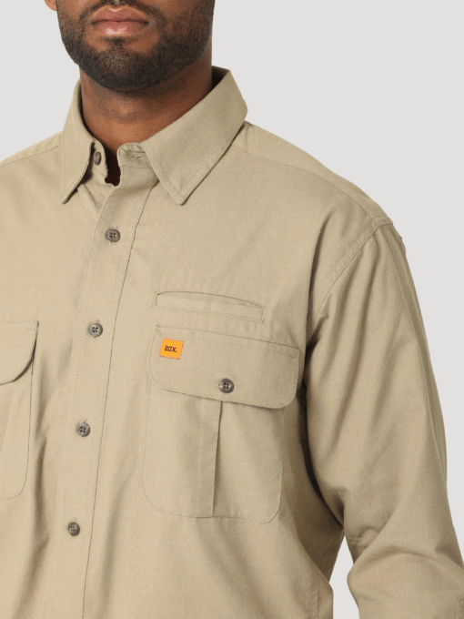 112319239 - Wrangler® FR Vented Work Shirt - Khaki - Image 5