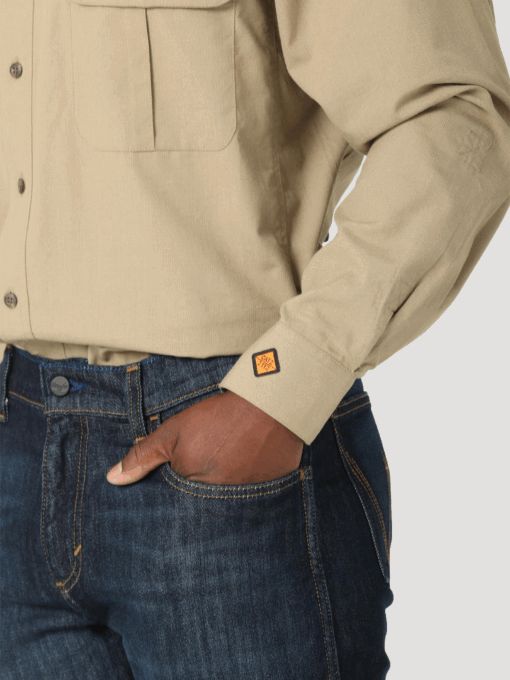 112319239 - Wrangler® FR Vented Work Shirt - Khaki - Image 6