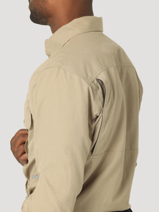 112319239 - Wrangler® FR Vented Work Shirt - Khaki - Image 7