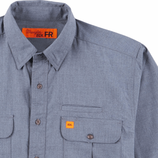 112319265 - Wrangler® FR Vented Work Shirt - Grey - Image 5