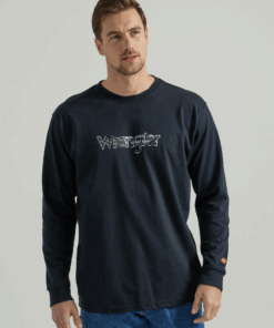 112335427 - Wrangler® FR Flame Resistant Graphic Long Sleeve T-Shirt - Black