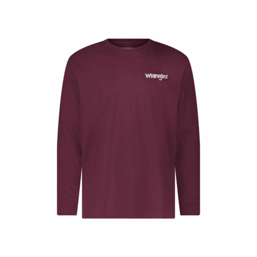 112366290 - Wrangler® FR Flame Resistant Graphic Long Sleeve T-Shirt - Burgundy