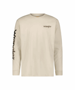 112366292 - Wrangler® FR Flame Resistant Graphic Long Sleeve T-Shirt - Sand