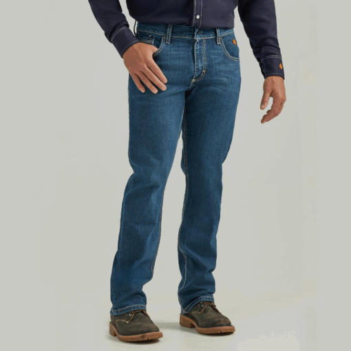 112369395 - Wrangler® FR Retro Slim Boot Jean - Midstone