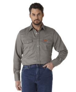 FR127CH - Wrangler® FR Flame Resistant Lightweight Work Shirt - Charcoal