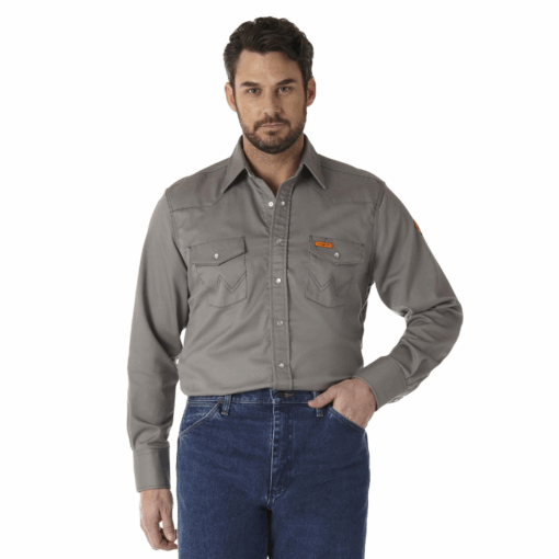 FR127CH - Wrangler® FR Flame Resistant Lightweight Work Shirt - Charcoal