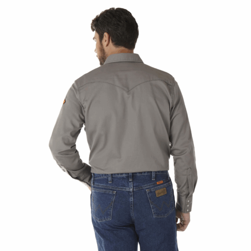 FR127CH - Wrangler® FR Flame Resistant Lightweight Work Shirt - Charcoal - Image 2