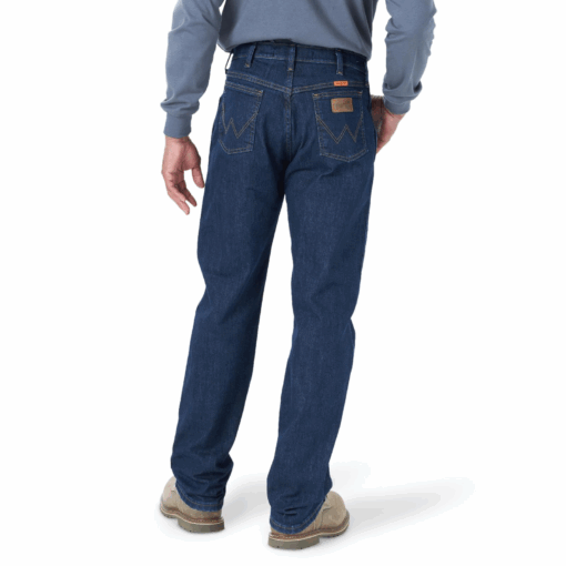 FR13MDW - Wrangler® FR Flame Resistant Original Fit Jean - Dark Wash - Image 2