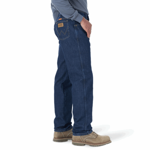 FR13MDW - Wrangler® FR Flame Resistant Original Fit Jean - Dark Wash - Image 3