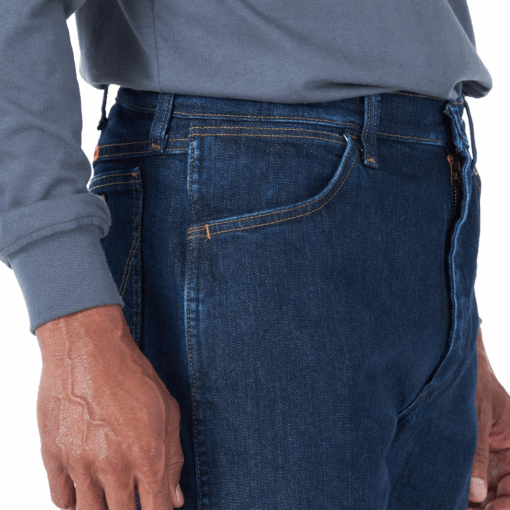FR13MDW - Wrangler® FR Flame Resistant Original Fit Jean - Dark Wash - Image 4