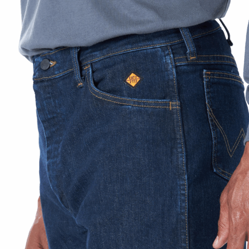FR13MDW - Wrangler® FR Flame Resistant Original Fit Jean - Dark Wash - Image 5