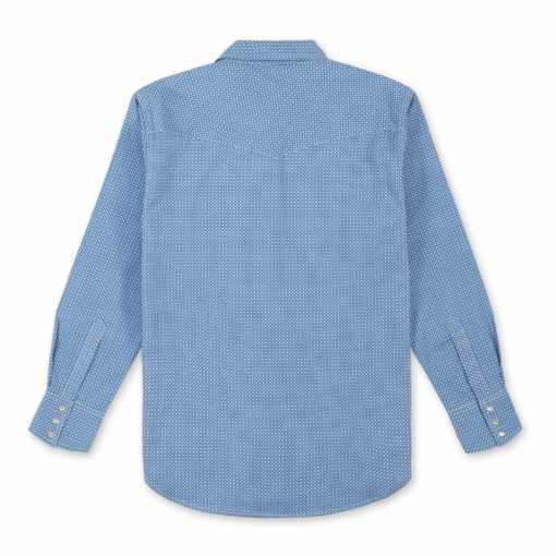FR155BL - Wrangler® FR Flame Resistant Long Sleeve Work Shirt - Blue - Image 3