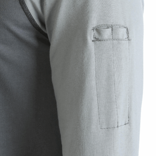 FR161GY - Wrangler® FR Flame Resistant Knit Baseball Henley - Grey - Image 4