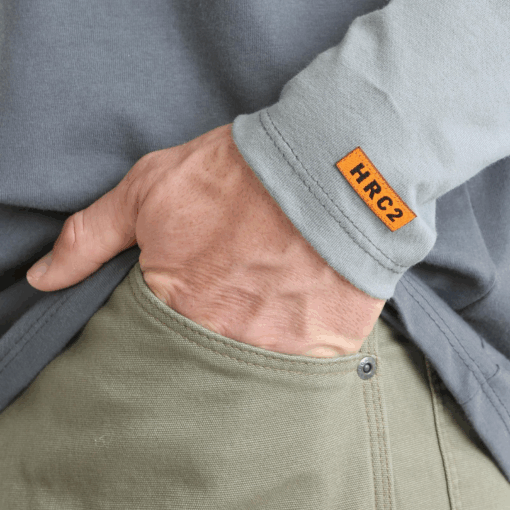 FR161GY - Wrangler® FR Flame Resistant Knit Baseball Henley - Grey - Image 5