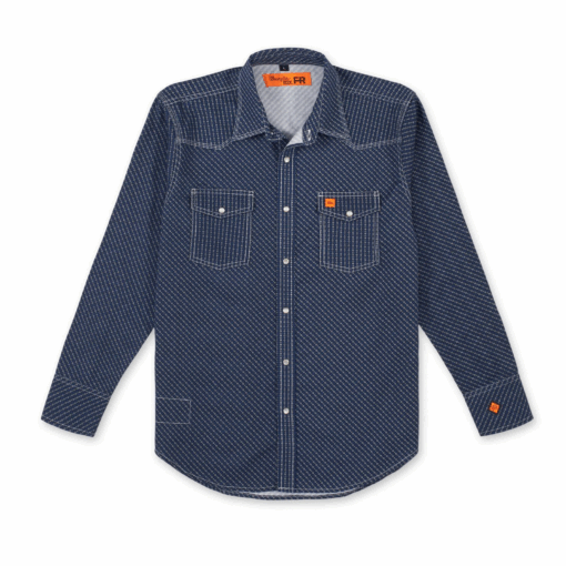 FR168NV - Wrangler® FR Flame Resistant 20X Snap Shirt - Navy