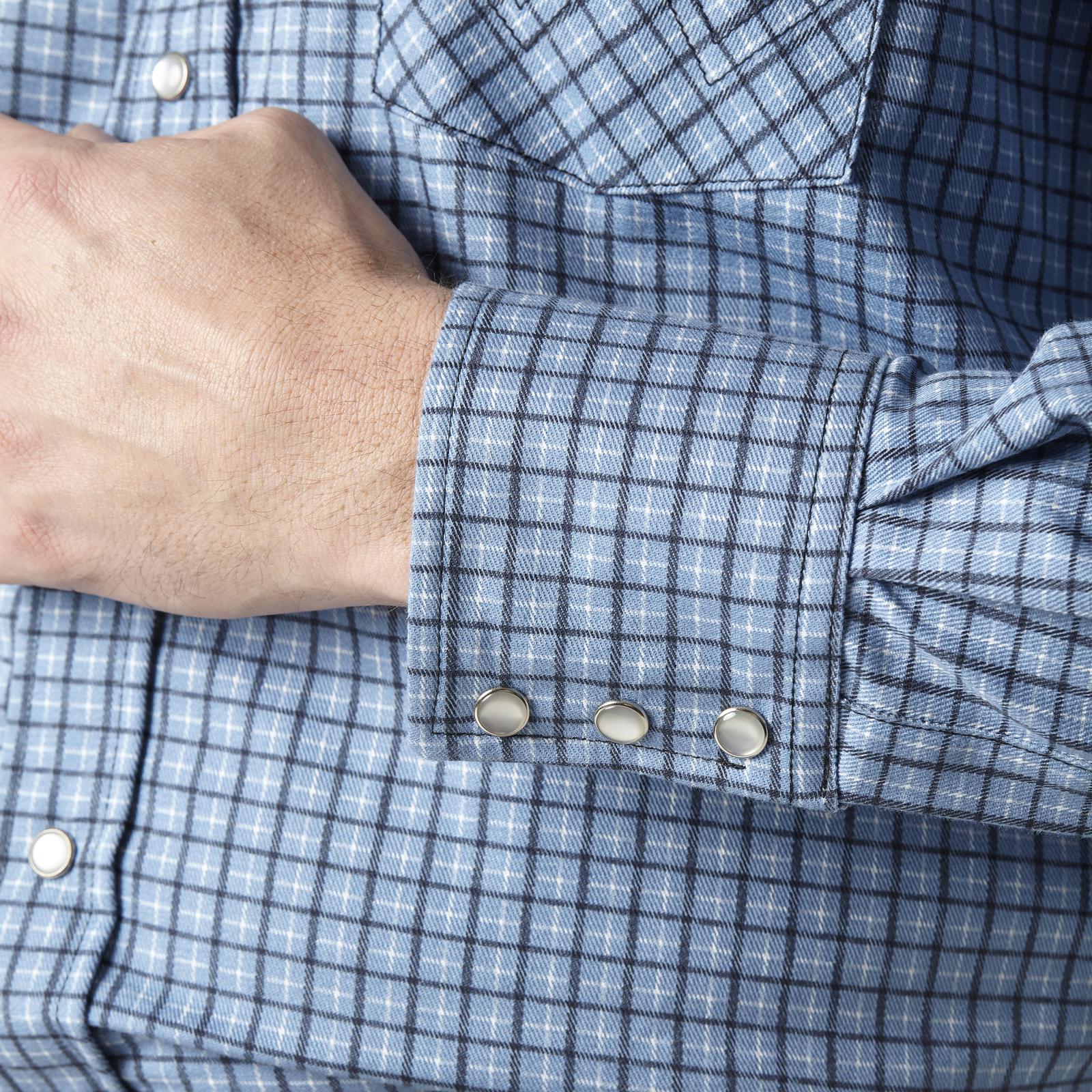 FR123BL - Wrangler® FR Flame Resistant Long Sleeve Work Shirt - Blue Plaid - Image 5