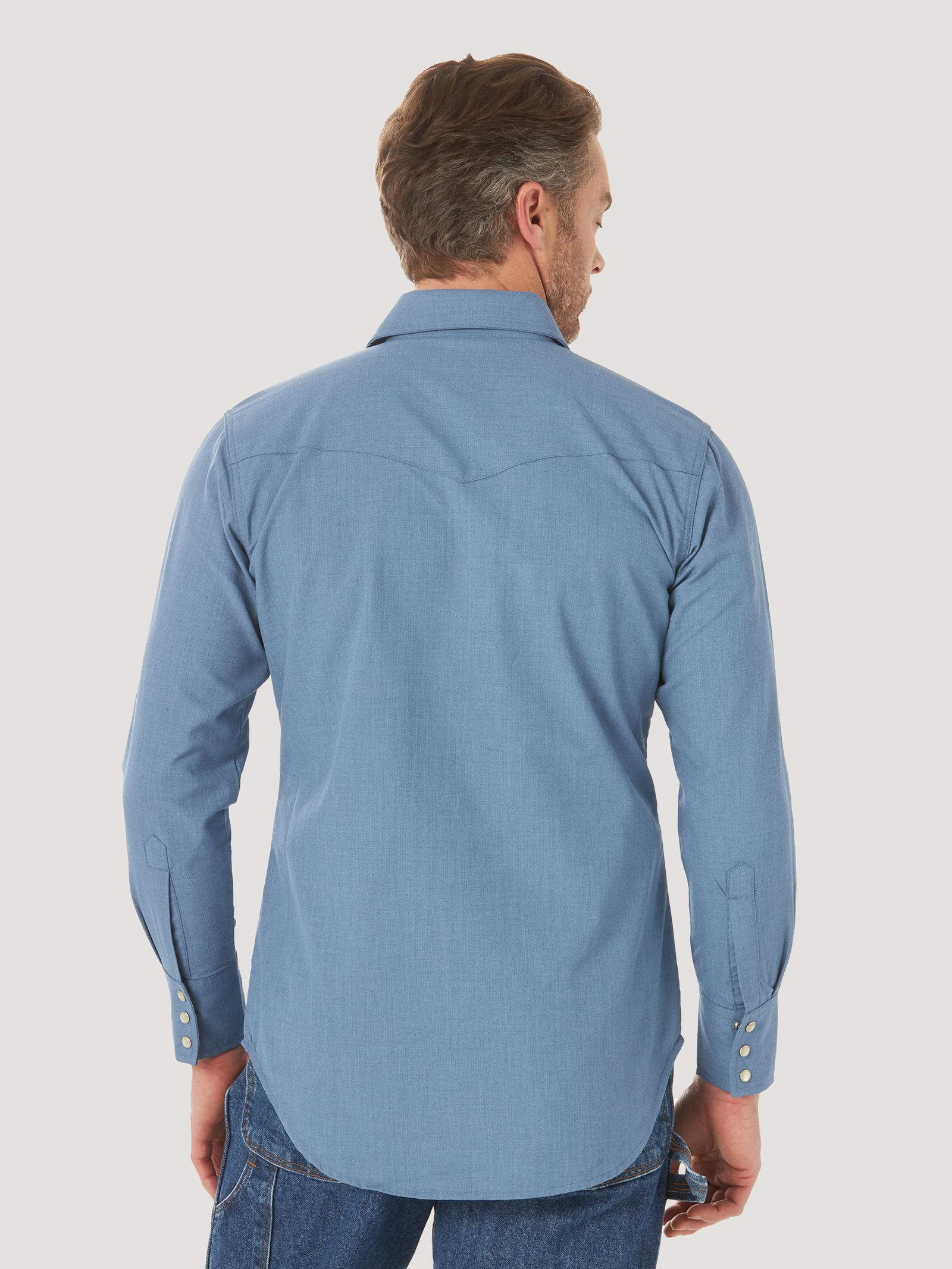 FR145BL - Wrangler® FR Flame Resistant Long Sleeve Work Shirt - Blue - Image 4