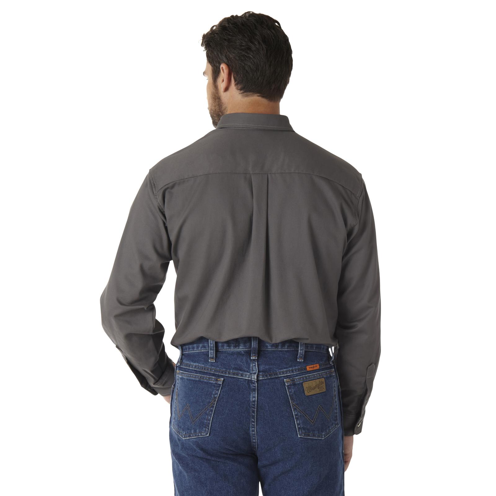 FR3W5GY - Wrangler® FR Flame Resistant Long Sleeve Work Shirt - Slate Grey - Image 2