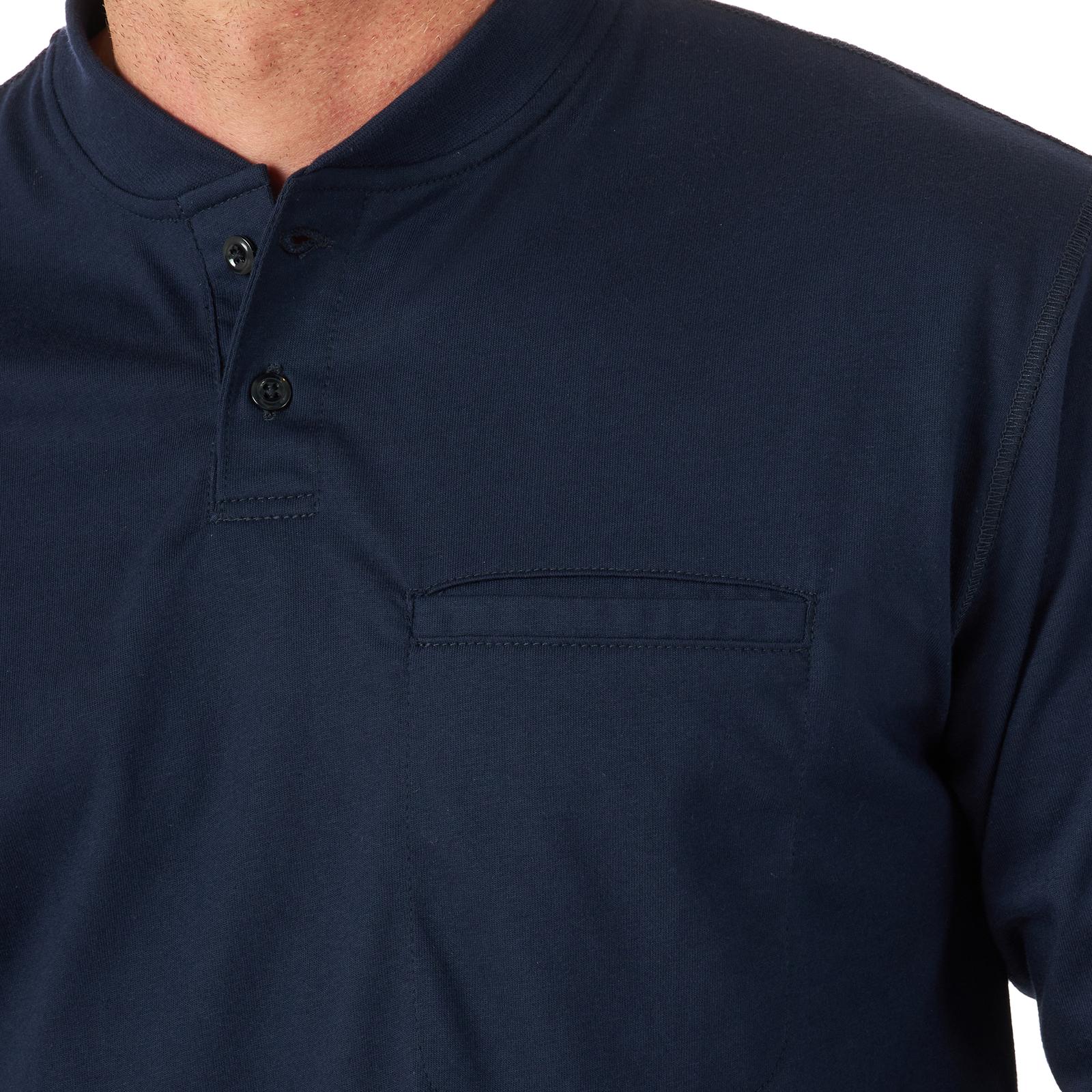 FR3W7NY - Wrangler® FR Flame Resistant Long Sleeve Henley - Navy - Image 3