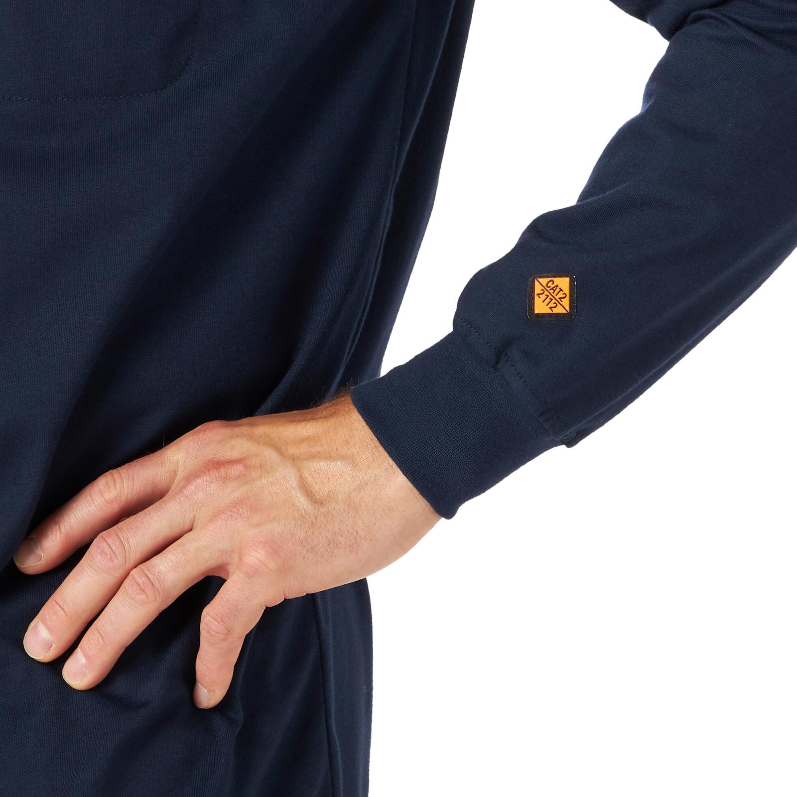 FR3W7NY - Wrangler® FR Flame Resistant Long Sleeve Henley - Navy - Image 4